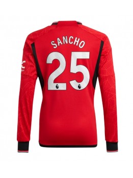 Billige Manchester United Jadon Sancho #25 Hjemmedrakt 2023-24 Langermet